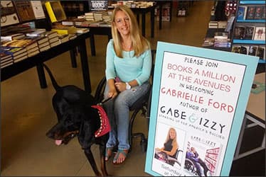 Gabe & Izzy at book signing